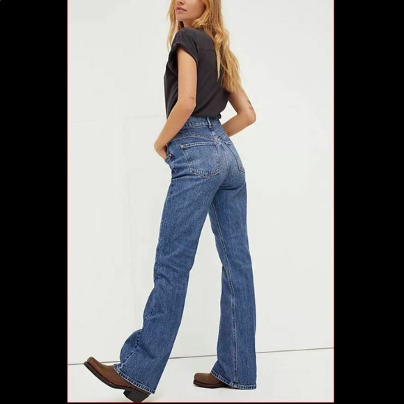Free people French Girl Flare Jean in Aura Blue - Picture 2 of 11